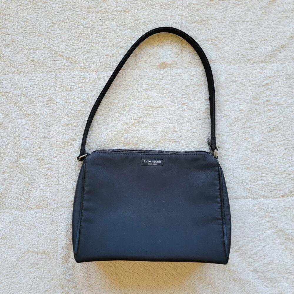 Kate Spade Vintage Black Canvas Minimalist‎ Shoulder Bag